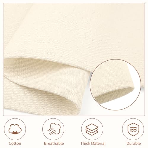 Chef Aprons for Men Women with 4 Pockets (Beige)