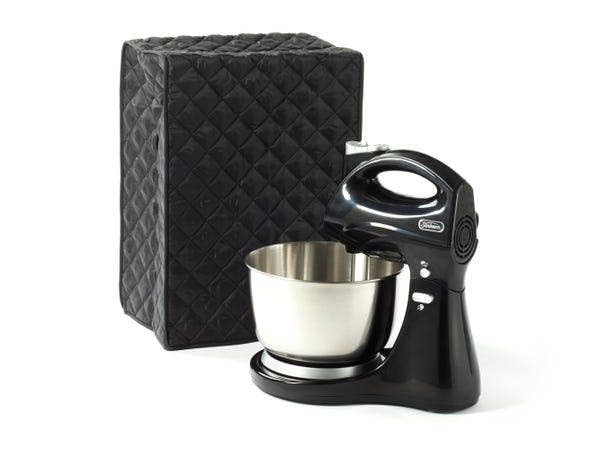 Stand Mixer Cover (Black Quilted Polyester / 10W x 8D x 16H)