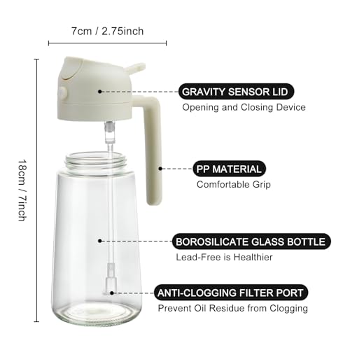 16 Oz 470 Ml Oil Dispenser For Kitchen Spray (green+green)