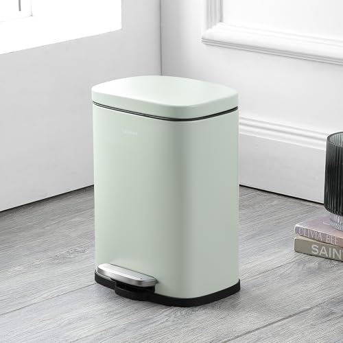 Connor 2 Piece Iron Trash Can (Pistachio Gelato)