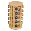 Revolving Spice Rack Set with 20 Spice Jars (20 Jars / Bamboo)