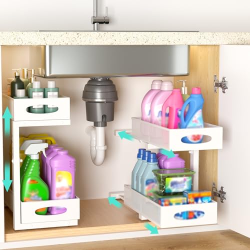 Under Sink Organizer (Standard Version / White - Double Pack)