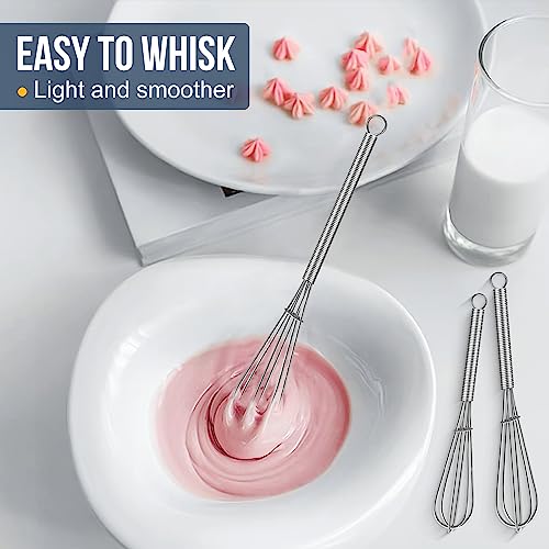 Small Whisk Stainless Steel (5+6+7 inch / Silver 3Pcs)