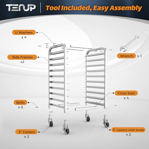 10 Tier Half Size Sheet Pan Rack (Half Size 10-Tier)