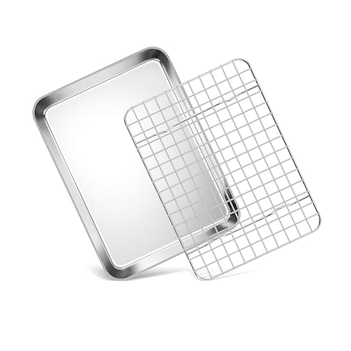 Toaster Oven Pan with Rack (9*7 Inch)