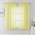 Goose Yellow Sheer Curtains 63 Inch Length 2 Panels (Goose Yellow / 42"W x 63"L (Pack of 2))