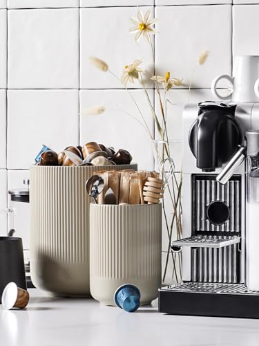 Utensil Holder for Kitchen Counter (Oatmeal Greige)