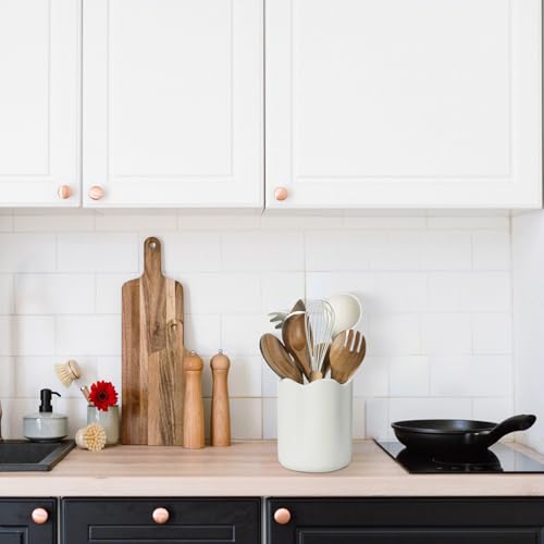 Ceramic Utensil Holder for Kitchen Counter (White / 6.2")