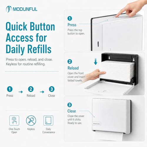Paper Towel Dispenser Wall Mount (D-214 White)