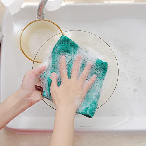 100% Cotton Waffle Weave Kitchen Dish Cloths 12 (Teal / 12 X 12 - 12 Pack)