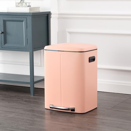 Marco 10.6 Gal Double Bucket Step Trash Can (Flamingo Pink)