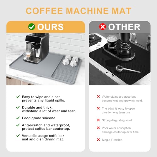 Silicone Coffee Mat (Gray / 16" x 24")