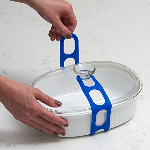 Lid Latch the reusable universal lid securing strap for crockpots (XL Clay)