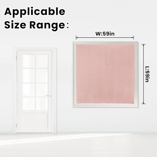 Self Adhesive Blackout Curtains (59"W x 59"L (Pack of 1) / Pink)