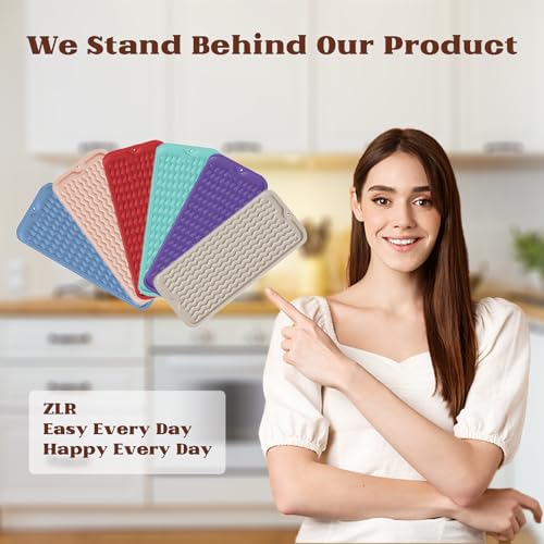 Small Dish Drying Mat for Kitchen Counter (Black / 17" x 6")