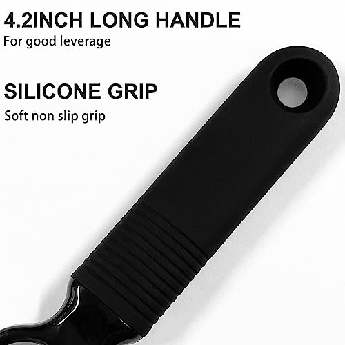 2-in-1 Soda Can Tab & Beer Bottle Opener, Black, 2-Pack (Black)