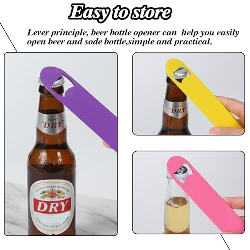 6 Pcs Stainless Steel Heavy Duty Flat Bottle Openers