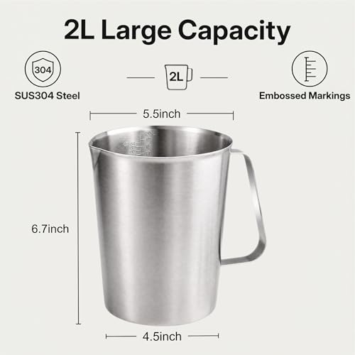 64Oz 8Cup Stainless Steel Pitcher (2000ML)