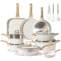 26pcs Pots and Pans Set (Cream White / 26 Piece)