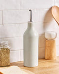 16oz Ceramic Oil Dispenser Bottle (Matte Beige White / 1 Piece (Milkyway))