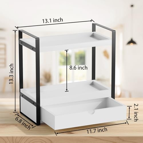 2 Tier Bathroom Organizer (White - New)
