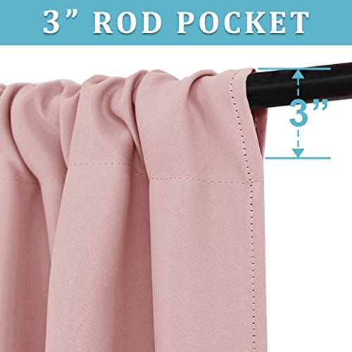 Cafe Blackout Curtains 30 inch Length (Peach Blush / 29"W x 30"L (Pack of 2))