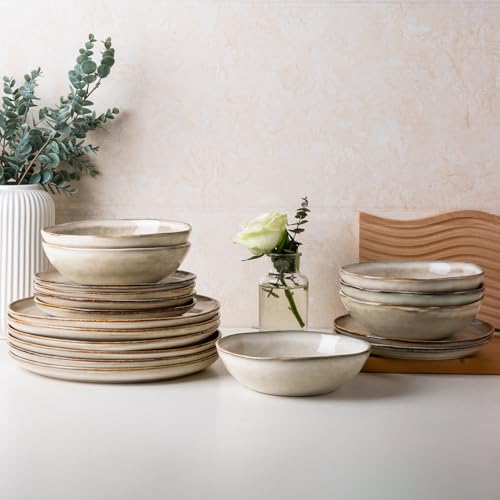 Ceramic Dinnerware Sets for 8 (Cappuccino / Service for 8(24Pcs))