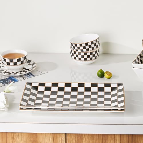Checker Black and White 12 (12 inches)