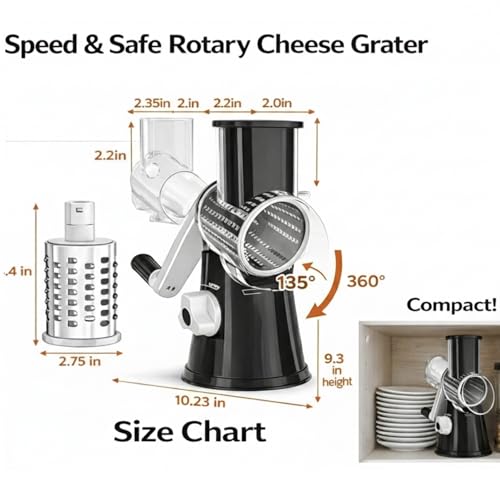 Rotary Cheese Grater with Handle