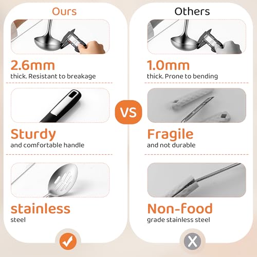Stainless Steel Serving Spoon Set with Heat (13in)