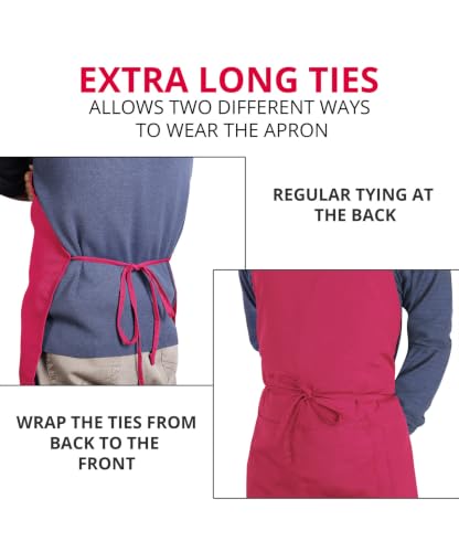 2 Pack Bib Apron (2 Pack / Pink)