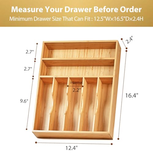 Kitchen Drawer Organizer (12.5 x 16.5 inch (7 Slots))