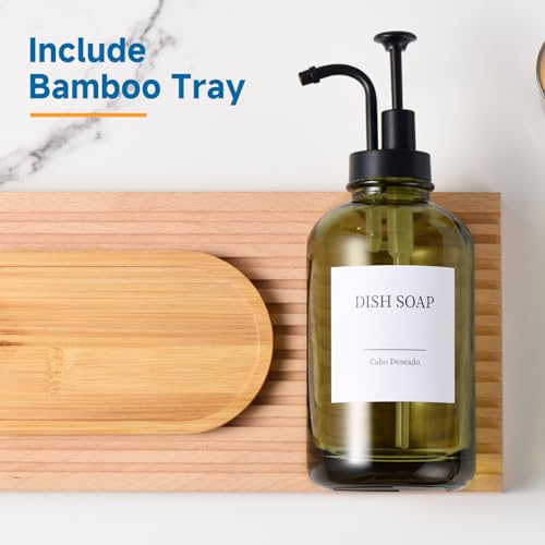 Glass Soap Dispenser with Pump (Glass Green)