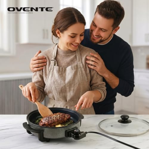 Round Electric Skillet (11.5 Inch - Black)