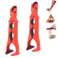 3-in-1 Hot Plate Gripper, Hot plate gripper,Non-Slip Anti-Scald Ironing Dish Clamp,for Hot Bowl Cozy Holder, Hot Plate Gripper Tongs (Red + Red) (Red + Red)