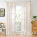Oatmeal Linen Curtains 84 Inch Length for Living Room (Oatmeal / 42"W x 84"L (Pack of 2))