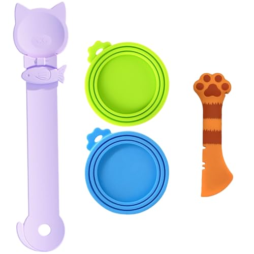 Cat Spoons for Wet Food Pet Can Lid Cover (Mixing colors)