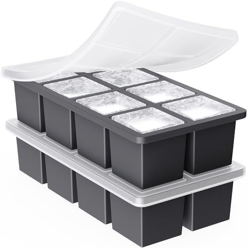 Large Ice Cube Trays for Whiskey (Black)
