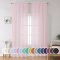 Extra Long Sheer Curtains 96 Inches Long (Blush / 42"W x 96"L (Pack of 2))