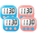 Digital Timer for Kids Classroom Timers for Teachers 4 Pack Blue Pink (Blue Pink)