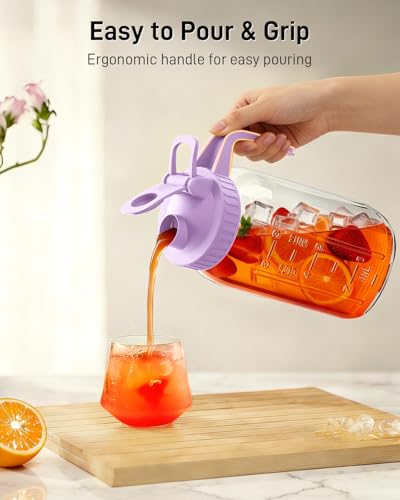 64 oz Mason Jar Pitcher (Purple / 64 Ounces)