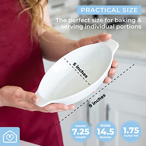 Porcelain Mini Casserole Dish Oval Au Gratin Dish
