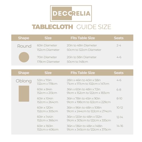 Faux Linen Small Rectangle Tablecloth for Kitchen Dining Room (Beige / 52" x 70" (Rectangular))