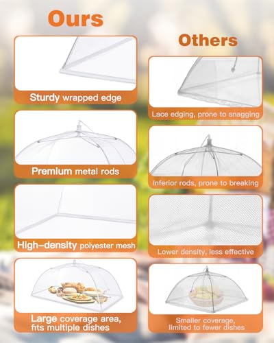 Food Covers for Outside (5 PACK (1*XXL+4*L))