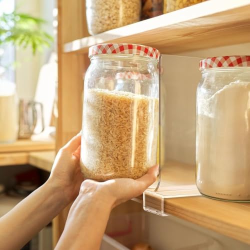 8 PCS Shelf Dividers for Closet Organization Acrylic Clear Closet Shelf Divider for Wooden Shelving Suitable for Wooden or Vertical Shelves Or Bedroom (8 pcs)