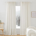 Linen Semi Sheer Curtains for Bedroom Living Room 84 inches Long (Linen / 52"W x 84"L (Pack of 2))