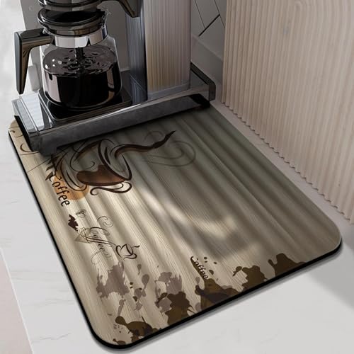 Coffee Bar Mat Accessories for Countertop (Coffee-11-1 / 24" x 18")