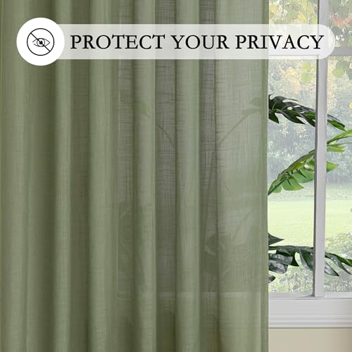 French Door Curtains for Closet Doorways (50"W x 72"L (Pack of 2) / Sage Green-new)