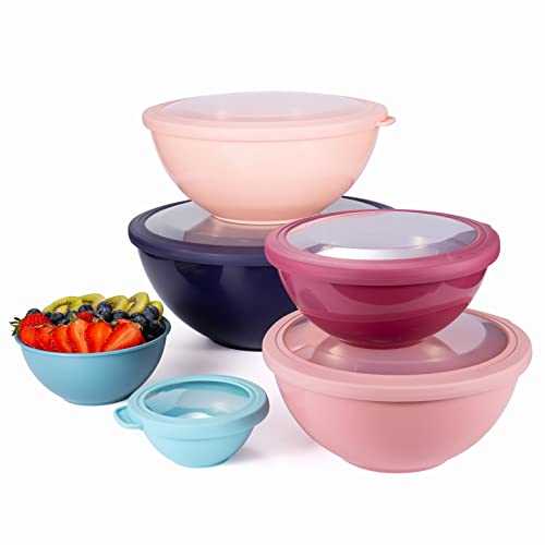 Mixing Bowls with TPR Lids (Multi/Navy TPR Lids)