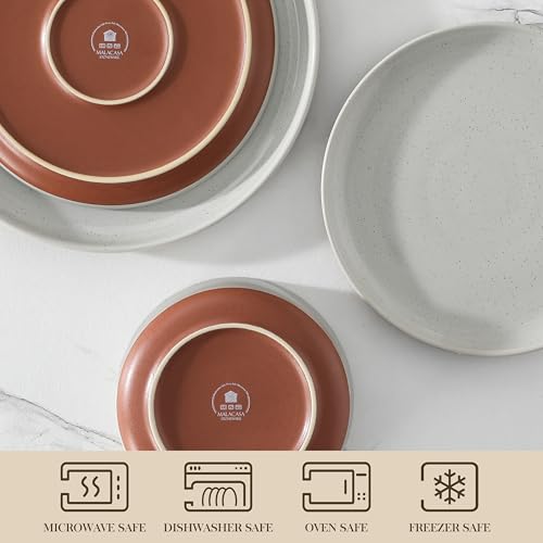 Plates and Bowls Sets (18 Pcs (Service for 6) / Gray)